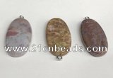 NGP5751 20*40mm oval agate gemstone pendants wholesale