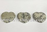 NGP5760 35*35mm heart jasper gemstone pendants wholesale