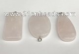 NGP5763 20*40mm - 25*35mm freefrom rose quartz pendants