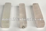 NGP5765 12*52mm cuboid rose quartz pendants wholesale