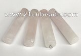 NGP5768 13*58mm tube rose quartz pendants wholesale