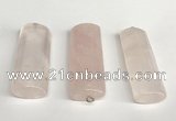 NGP5769 18*55mm - 20*58mm flat tube rose quartz pendants wholesale