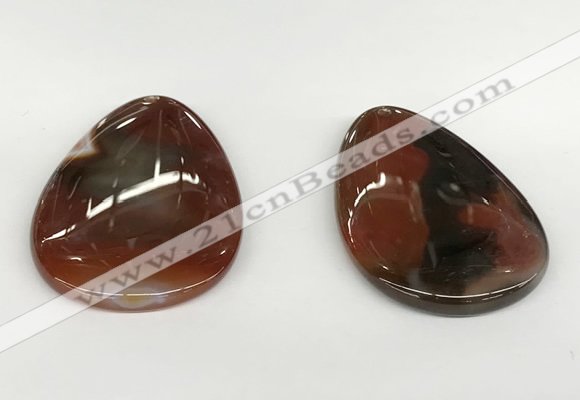 NGP5794 35*55mm flat teardrop agate pendants wholesale