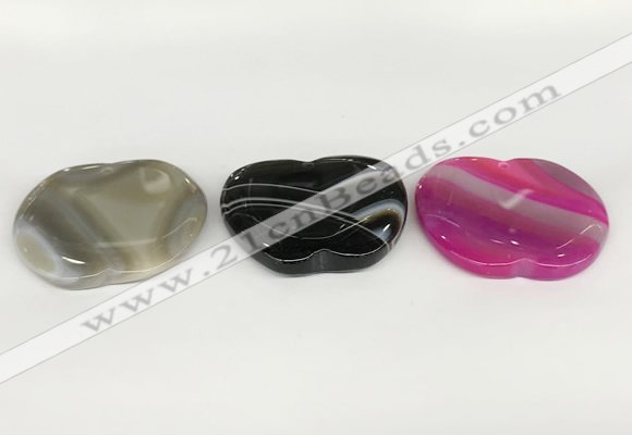 NGP5807 38*43mm apple agate gemstone pendants wholesale