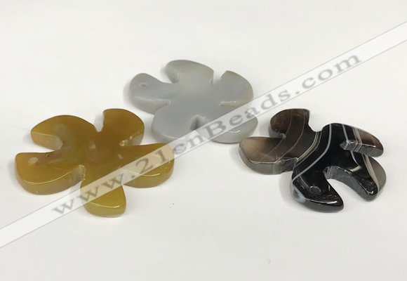 NGP5810 44mm - 46mm flower agate gemstone pendants wholesale