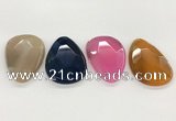 NGP5821 32*50mm faceted oval agate gemstone pendants wholesale