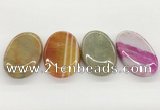 NGP5825 30*55mm oval agate gemstone pendants wholesale