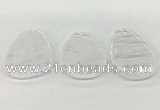 NGP5840 30*50mm - 40*58mm freeform white crystal slab pendants