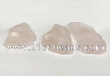 NGP5850 30*45mm - 40*60mm freeform rose quartz slab pendants