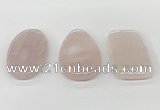 NGP5851 35*55mm freeform rose quartz pendants wholesale