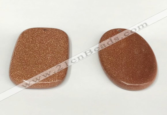 NGP5857 35*55mm freeform goldstone pendants wholesale