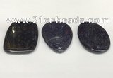 NGP5858 35*55mm freeform blue goldstone pendants wholesale