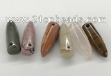 NGP5876 12*38mm cone mixed gemstone pendants wholesale