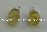 NGP6016 18*30mm - 22*35mm freeform citrine gemstone pendants