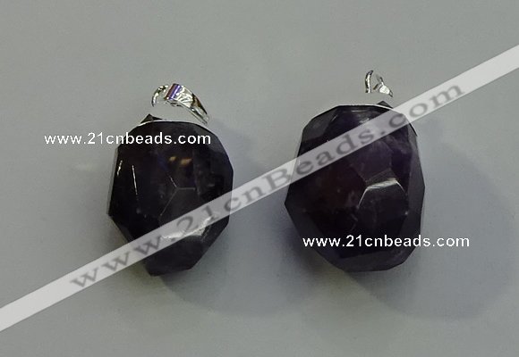 NGP6017 18*30mm - 22*35mm freeform amethyst pendants