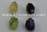 NGP6018 18*30mm - 22*35mm freeform mixed gemstone pendants