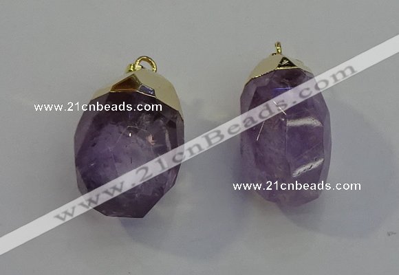 NGP6020 18*30mm - 22*35mm freeform amethyst pendants