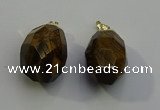 NGP6024 18*30mm - 22*35mm freeform yellow tiger eye pendants