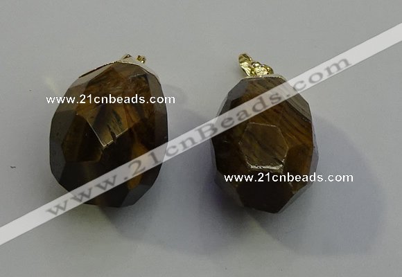 NGP6024 18*30mm - 22*35mm freeform yellow tiger eye pendants