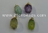 NGP6025 18*30mm - 22*35mm freeform mixed gemstone pendants