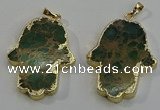 NGP6032 22*40mm - 25*45mm hamsahand sea sediment jasper pendants