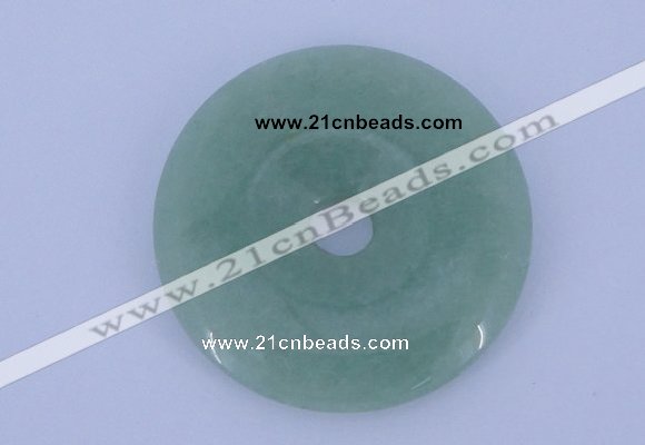 NGP604 5pcs 6*40mm green aventurine gemstone donut pendants wholesale