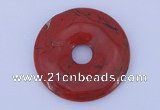 NGP606 5pcs 5*40mm red jasper gemstone donut pendants wholesale