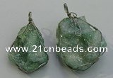 NGP6088 35*40mm – 45*50mm freeform druzy quartz pendants