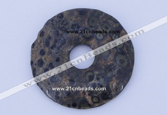 NGP609 5pcs 5*45mm kambaba jasper gemstone donut pendants wholesale