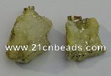 NGP6091 35*40mm – 45*50mm freeform druzy quartz pendants