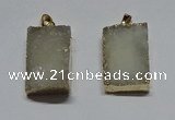 NGP6094 20*30mm – 22*35mm rectangle druzy quartz pendants