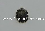 NGP6096 20*25mm - 22*30mm oval labradorite pendants wholesle