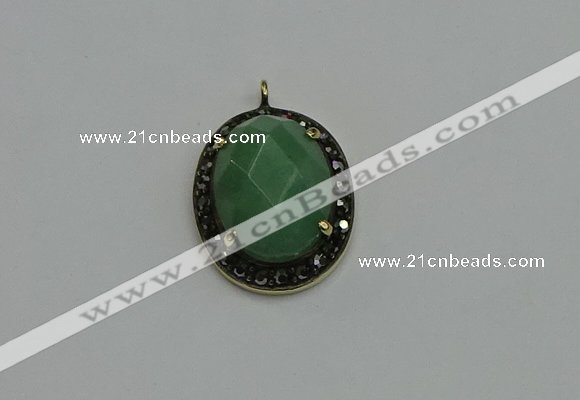 NGP6099 20*25mm - 22*30mm oval green aventurine pendants wholesle