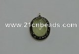 NGP6100 20*25mm - 22*30mm oval lemon quartz pendants wholesle