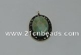 NGP6103 20*25mm - 22*30mm oval amazonite pendants wholesle