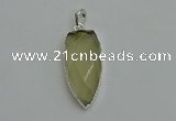 NGP6108 12*35mm - 15*40mm arrowhead lemon quartz pendants