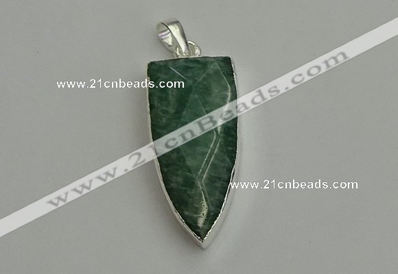 NGP6112 12*35mm - 15*40mm arrowhead amazonite pendants