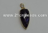 NGP6116 12*35mm - 15*40mm arrowhead amethyst pendants