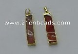 NGP6151 8*35mm - 10*40mm rectangle agate pendants wholesale