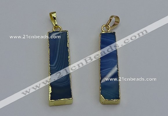 NGP6153 8*35mm - 10*40mm rectangle agate pendants wholesale