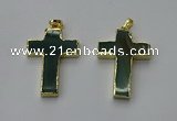 NGP6171 25*40mm - 30*40mm cross agate gemstone pendants