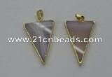 NGP6176 25*35mm - 30*40mm triangle agate gemstone pendants