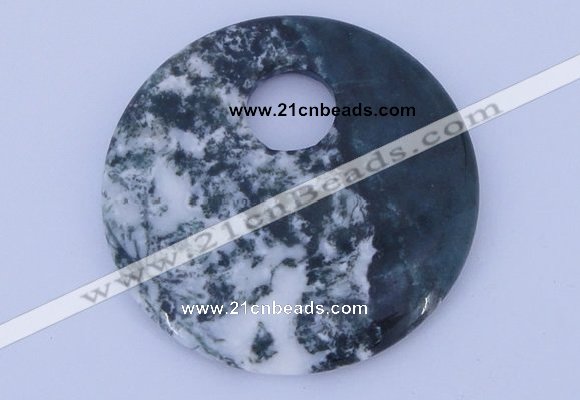 NGP621 5pcs 6*50mm agate gemstone donut pendants