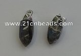 NGP6226 12*28mm - 15*30mm faceted bullet labradorite pendants