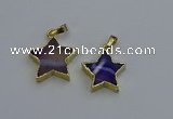 NGP6268 20mm star agate gemstone pendants wholesale