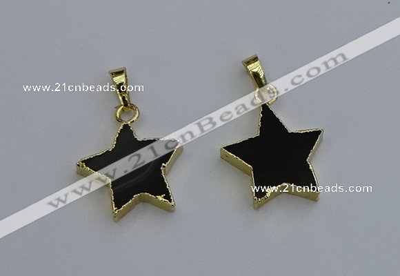 NGP6272 20mm star agate gemstone pendants wholesale