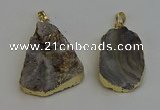 NGP6286 25*35mm - 35*45mm freeform druzy agate pendants