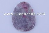 NGP630 5pcs 33*45mm freeform lilac jasper gemstone pendants