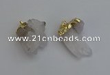 NGP6306 25*28mm - 25*35mm nuggets white crystal pendants