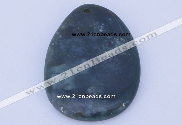 NGP633 5pcs 33*45mm freeform moss agate gemstone pendants